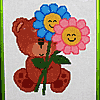 Мишка с цветочками